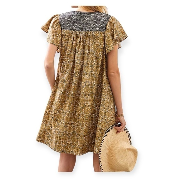 Anthropologie Astrid tunic mini dress Size XS in black motif. New with tag - Picture 3 of 14